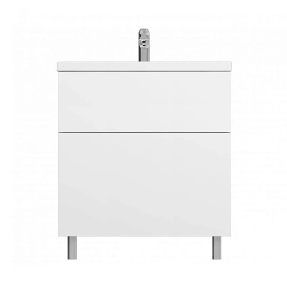 Тумба под раковину AM.PM Gem 75 белый глянец напольная 2 ящика