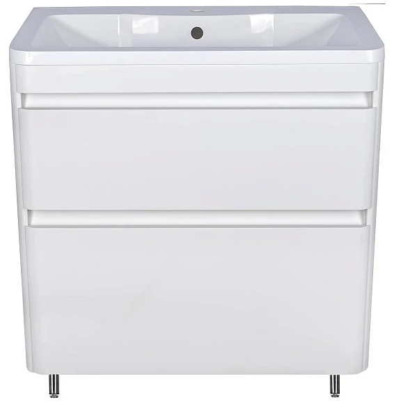 Тумба под раковину Style Line Атлантика 80 напольная антискрейч белая матовая