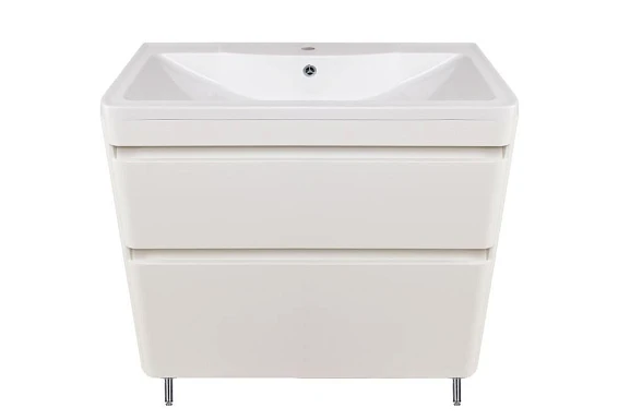 Тумба с раковиной Style Line Атлантика 90 напольная антискрейч белая матовая