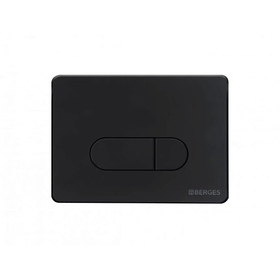 Клавиша смыва Berges Novum D5 Soft Touch черная матовая