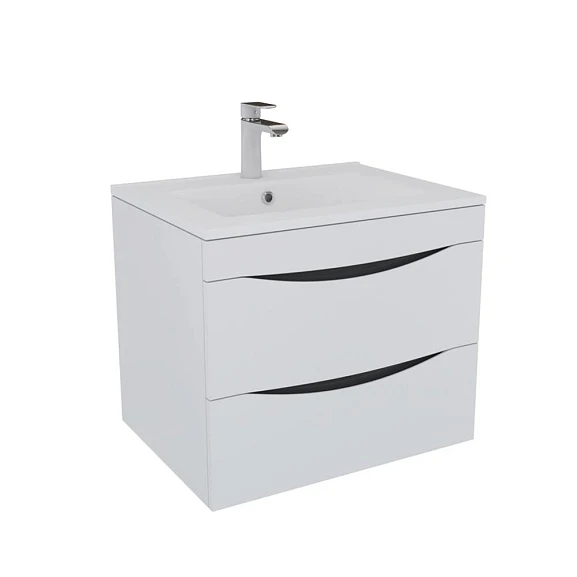 Тумба с раковиной Iddis Cloud 60 белая подвесная