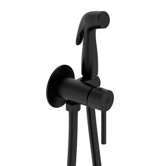 Гигиенический душ со смесителем Milardo Tidy 001BLR0M08 скрытый монтаж черный матовый