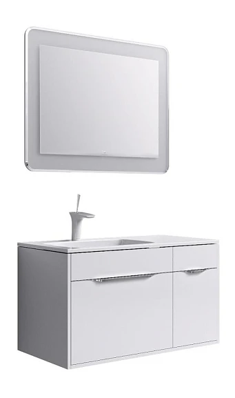 Комплект мебели Aqwella 5 stars Malaga 90 белый глянец L