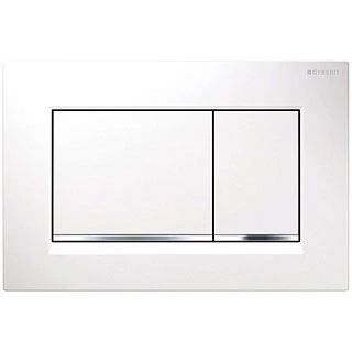 Клавиша смыва Geberit Sigma30 белая/глянцевый хром/белая