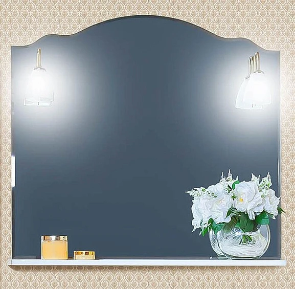 Зеркало Бриклаер Анна 100 белый глянец