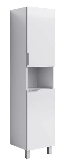 Пенал Aqwella Бриг 40 белый глянец с бельевой корзиной L/R