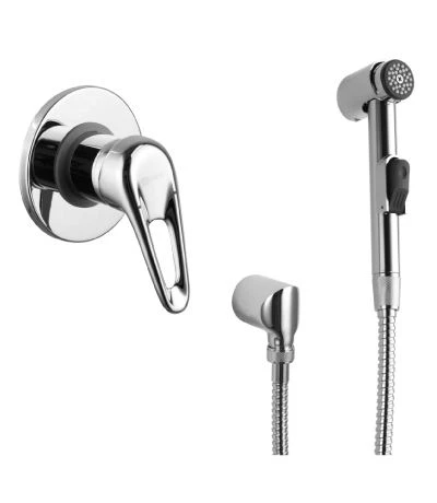 Гигиенический душ со смесителем Lemark Luna скрытый монтаж хром