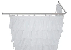 Карниз для ванны Г-образный 168х70 серебро Карниз для ванны Г-образный 168х70 серебро