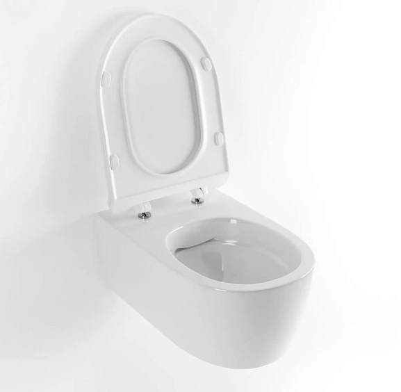 Подвесной унитаз Excellent Doto Pure Rim 36*54,5 безободковый с крышкой-сиденьем микролифт Slim