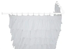 Карниз для ванны Г-образный 165х75 белый глянец Карниз для ванны Г-образный 165х75 белый глянец