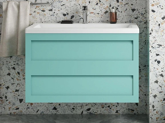 Тумба под раковину Art&Max Platino 100 светло-зеленый матовый