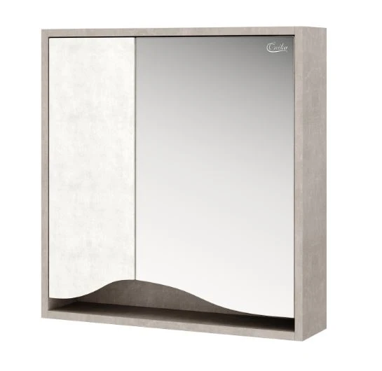 Зеркало-шкаф Onika Брендон 60 светлый камень/бетон