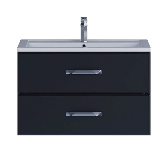 Тумба с раковиной Uperwood Foster 80 черная матовая