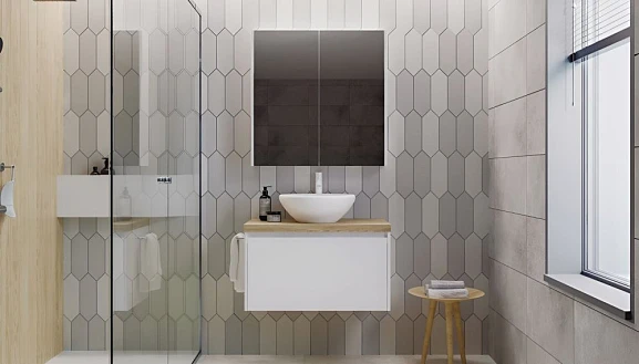 Комплект мебели Velvex Klaufs 80 белый глянец, 1 ящик, раковина 104MW