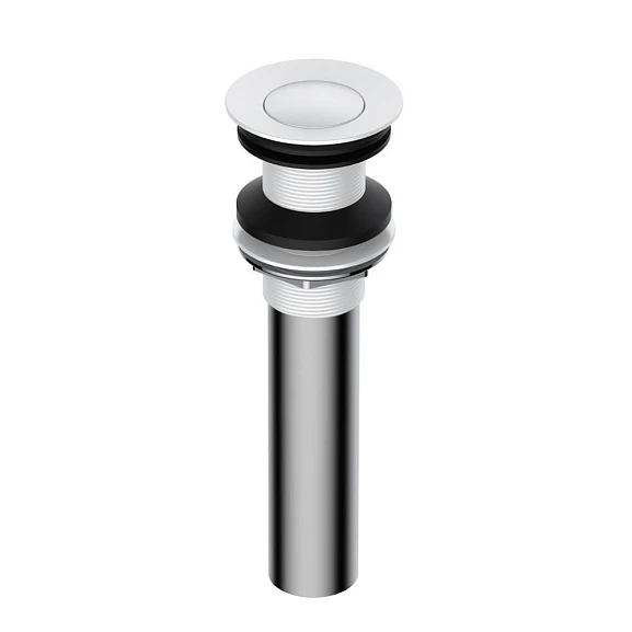 Донный клапан WasserKRAFT A251 Push-up белый, покрытие Soft-touch, без перелива