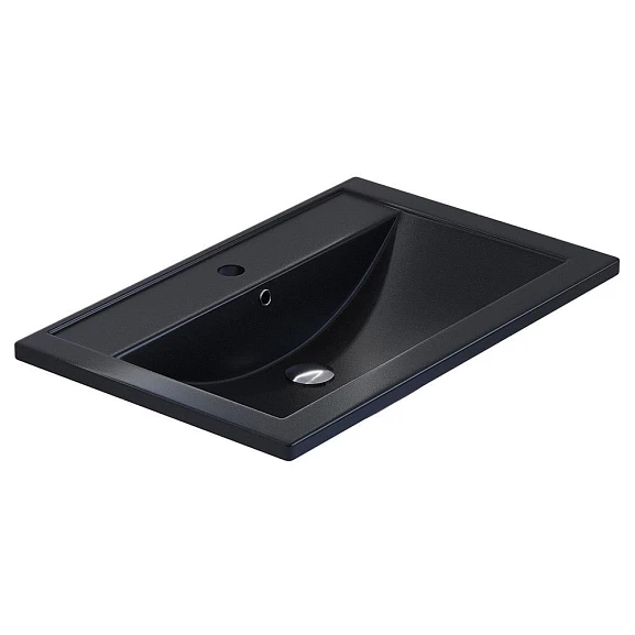 Встраиваемая раковина Uperwood Foster Quartz 70*45,5 черная матовая, космос