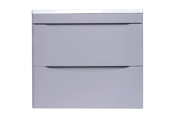 Тумба под раковину Style Line Бергамо мини 60 антискрейч серая матовая подвесная