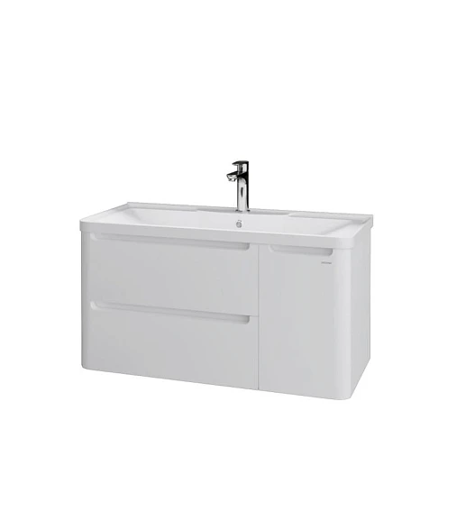 Тумба под раковину Grossman Адель 100 белый глянец подвесная