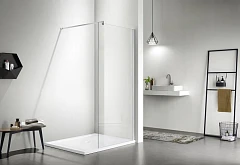 Душевая перегородка Aquatek Walk-in с держателем AQ WIW 09020CH 90*200 L/R профиль хром, стекло прозрачное без поддона