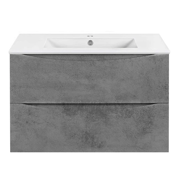 Тумба с раковиной Vincea Mia Slim 80 бетон