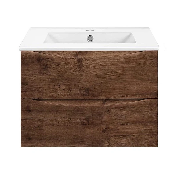 Тумба с раковиной Vincea Mia Slim 70 темный дуб