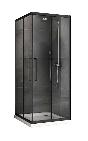 Душевой уголок ABBER Schwarzer Diamant AG02080BH 80*80*209 с поддоном