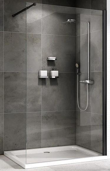 Душевая перегородка ABBER Immer Offen AG61100B8 Walk-in 100*214 L/R с поддоном 100*80*14