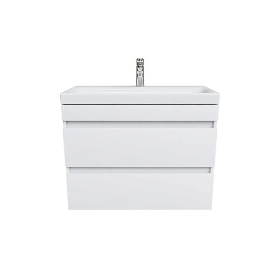 Тумба с раковиной Iddis Zodiac 80 белая матовая с ящиками