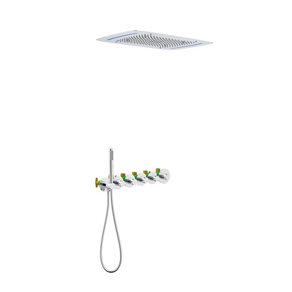 Душевой комплект Timo Saona SX-2319/00SM с термостатом и Led-подсветкой хром