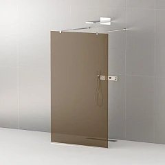Душевая перегородка Cezares LIBERTA-L-2-110-BR-Cr Walk-in 110*195 L/R с возможностью двустороннего входа, стекло бронза, профиль хром без поддона