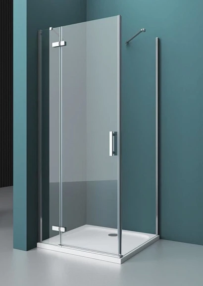 Душевой уголок BelBagno KRAFT-A-12-100-C-Cr-L 100*100*198 (с поддоном TRAY-AS-A-100-30-W)