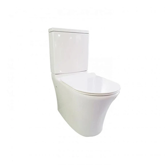 Унитаз-компакт Bravat Pura 38*64,2 безободковый с крышкой-сиденьем микролифт