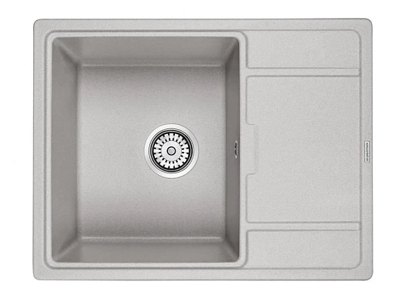 Кухонная мойка Paulmark Flugen PM216550-GR 65*50 с крылом серая