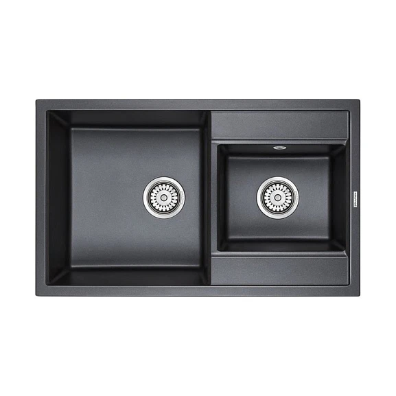 Кухонная мойка Paulmark Tandem PM238250-BLM 82*50 черный металлик