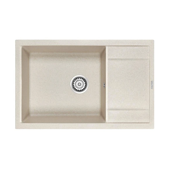 Кухонная мойка Paulmark Verlass PM317850-BE 78*50 с крылом бежевая