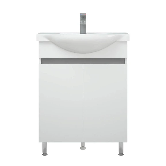 Тумба под раковину Corozo Джуно 55 New белый глянец