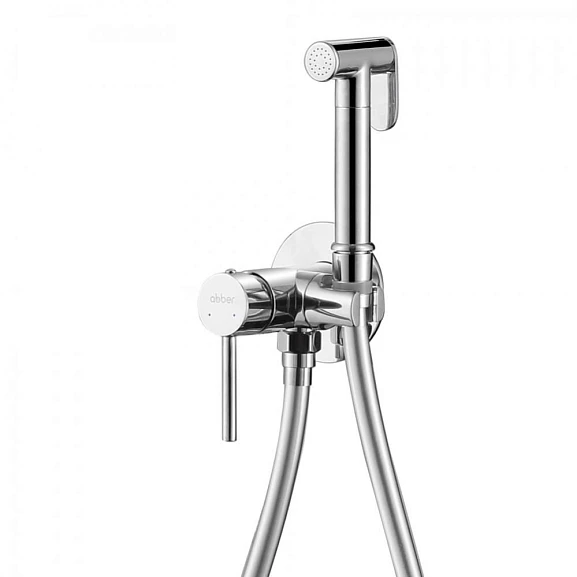 Гигиенический душ со смесителем ABBER Wasser Kreis AF8125 скрытый монтаж хром
