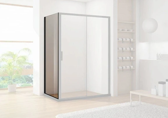 Душевая боковая стенка Aquanet Pleasure Evo AE65-F90-BT 90 для двери, черн.анод./прозр. Easy Clean