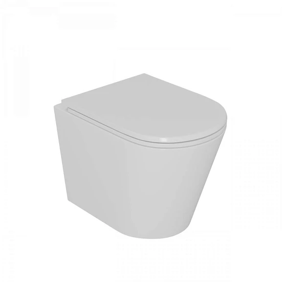 Подвесной унитаз D&K Venice DT1026516 35,5*51,5 безободковый с крышкой-сиденьем микролифт белый