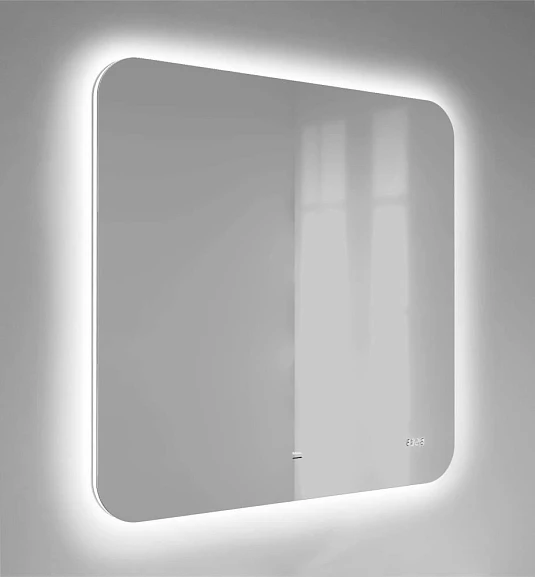 Зеркало Raval Ego 80 с led-подсветкой и часами