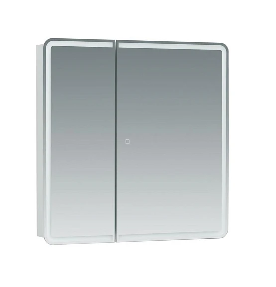 Зеркало-шкаф Aquanet Оптима 80 белое с Led подсветкой L/R