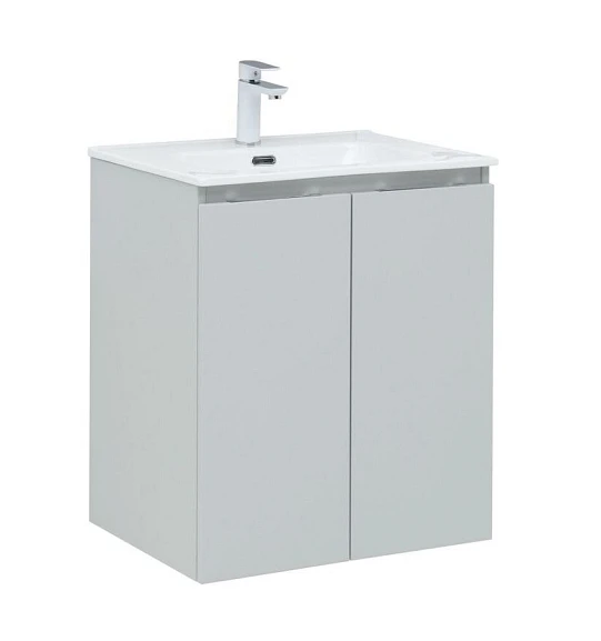 Тумба под раковину Aquanet Алвита New 60 2 дверцы, серый