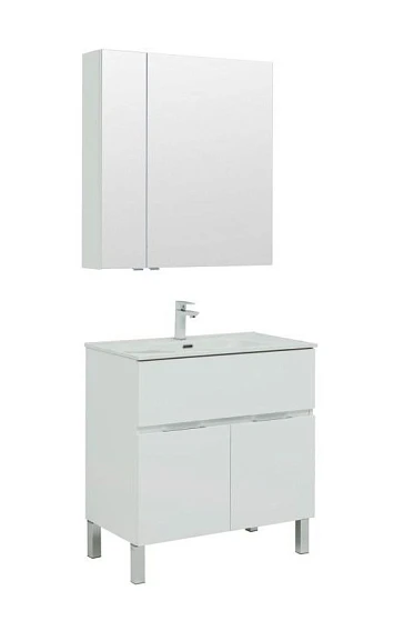 Комплект мебели Aquanet Алвита New 80 1 ящик, 2 дверцы, белый матовый