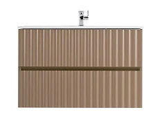 Тумба под раковину Art&Max Elegant 90 с LED подсветкой ручек капучино матовый Тумба под раковину Art&Max Elegant 90 с LED подсветкой ручек капучино матовый