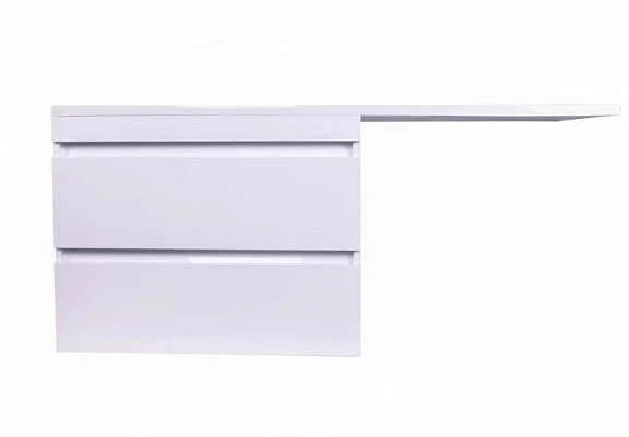 Тумба под раковину Style Line Даллас 140 Люкс подвесная с 2 ящиками белая эмаль