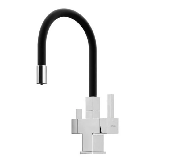 Смеситель Sancos Arno SC4005CH для кухни с функцией подключения фильтра хром/черный