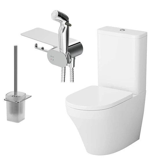 Унитаз-компакт AM.PM Inspire V2.0 37*66,5 с крышкой-сиденьем микролифт, гигиеническим душем и ершиком