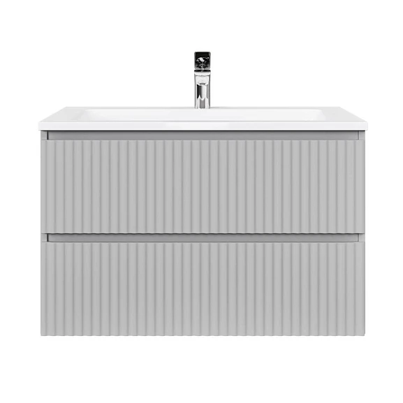 Тумба под раковину Raval Coste 80 подвесная светло-серая