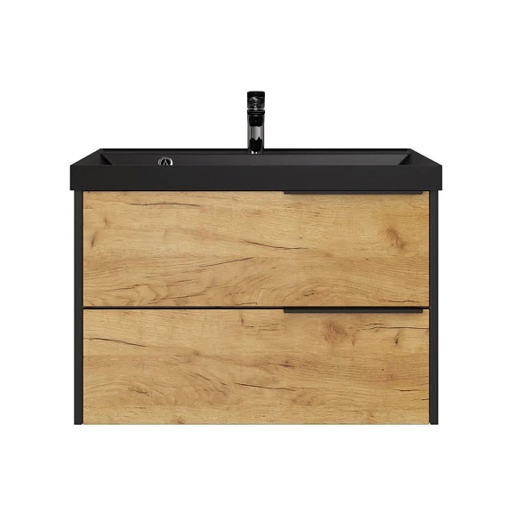 Тумба с раковиной Raval Fostero 80 дуб крафт золотой