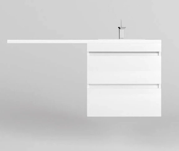 Тумба под раковину Style Line Даллас Леон 120 подвесная белый глянец
